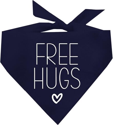 Free Hugs Valentine's Day Dog Bandana (Red, OS 379) in Saudi Arabia