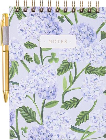 WORLD TRAVELER Eccolo Lined Top Spiral Notebook, Flexi-Cover Steno Pad with Pen Included (240 Perforated Pages), A5 Notepad Ideal for Note Taking in School, College or Work in Kuwait