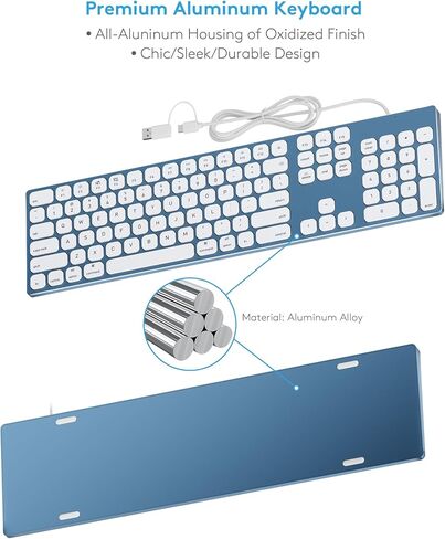 لوحة مفاتيح Yivandi اللاسلكية بتقنية البلوتوث لنظام التشغيل Apple Mac OS - تصميم QWERTY الأمريكي، كتابة دقيقة لمفاتيح المقص، بطارية قابلة لإعادة الشحن، وقت عمل طويل جدًا، متوافق مع iMac/MacBook Pro/Mac Mini أو iPad in Saudi Arabia