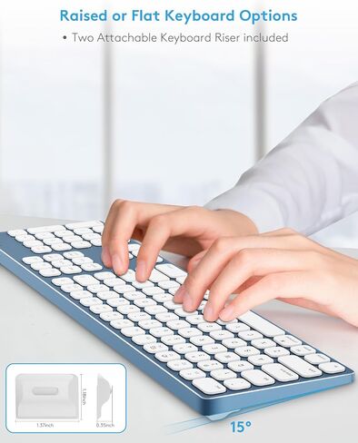 لوحة مفاتيح Yivandi اللاسلكية بتقنية البلوتوث لنظام التشغيل Apple Mac OS - تصميم QWERTY الأمريكي، كتابة دقيقة لمفاتيح المقص، بطارية قابلة لإعادة الشحن، وقت عمل طويل جدًا، متوافق مع iMac/MacBook Pro/Mac Mini أو iPad in Saudi Arabia