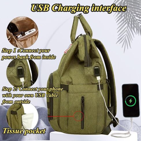 Tactical Diaper Backpack with USB Port (DADDY and MOMMY patches) in Saudi Arabia