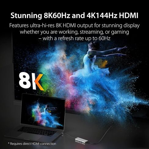 j5create USB4 8K Multi-Port Hub - 6 في 1 USB4 Hub مع 8K60/4K144 HDMI، إيثرنت، شحن PD، USB-A، منافذ USB-C | متوافق مع ماك بوك، ويندوز، JCD403-R (متجدد) in Saudi Arabia