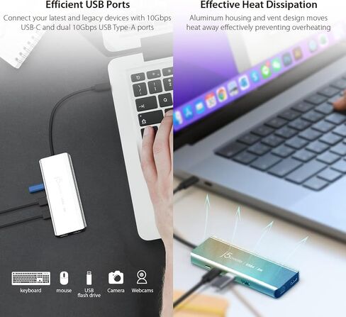 j5create USB4 8K Multi-Port Hub - 6 في 1 USB4 Hub مع 8K60/4K144 HDMI، إيثرنت، شحن PD، USB-A، منافذ USB-C | متوافق مع ماك بوك، ويندوز، JCD403-R (متجدد) in Saudi Arabia