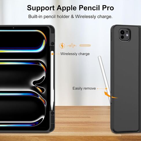 حافظة iPad Pro مقاس 13 بوصة مع لوحة مفاتيح (M4، 2024)، لوحة مفاتيح بلوتوث لاسلكية مغناطيسية قابلة للفصل، غطاء فوليو نحيف مع حامل أقلام لجهاز iPad Pro الجديد مقاس 13 بوصة، خاصية النوم/الاستيقاظ التلقائي، عمر بطارية طويل - أخضر in Saudi Arabia
