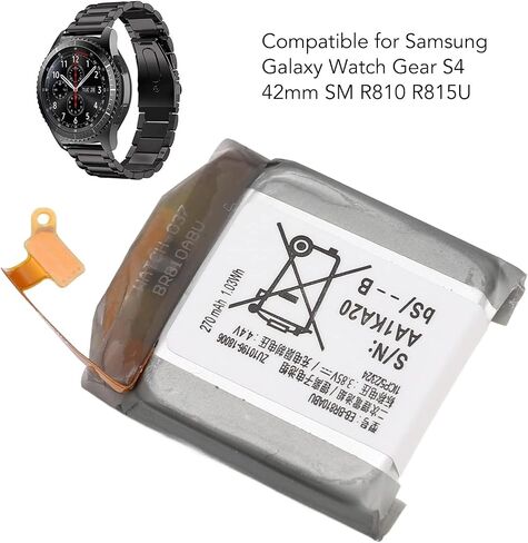 بطارية بديلة Ciciglow BR810ABU، لساعة Galaxy Watch Gear S4 42mm R810 R815U 1.03Wh 270mAh 3.85V بطارية ليثيوم أيون in Saudi Arabia