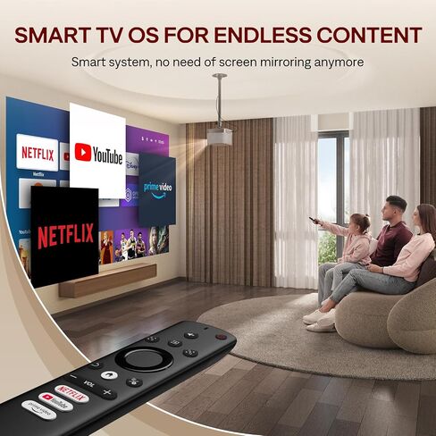 جهاز عرض 3 في 1 يدعم 4K، جهاز عرض ذكي AURZEN BOOM 3 مزود بواي فاي وبلوتوث، صوت DoIby ثلاثي الأبعاد ومكبرات صوت 36 وات، تركيز تلقائي وحجر مفاتيح، جهاز عرض Netflix الرسمي 500 ANSI Home Outdoor، فضي in Saudi Arabia