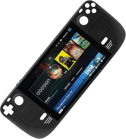 مجموعة محول رقمي لشاشة تعمل باللمس LCD IPS مقاس 7 بوصات لوحدة التحكم في الألعاب المحمولة على سطح البخار باللون الأسود مع إطار (إصدار متجمد مضاد للوهج ليس لـ HD) in Kuwait