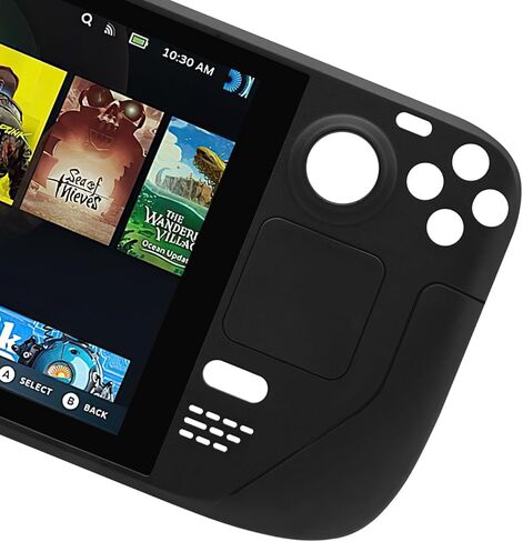 مجموعة محول رقمي لشاشة تعمل باللمس LCD IPS مقاس 7 بوصات لوحدة التحكم في الألعاب المحمولة على سطح البخار باللون الأسود مع إطار (إصدار متجمد مضاد للوهج ليس لـ HD) in Kuwait