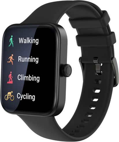 Smart Watch Fitness Tracker | Make and Answer Calls | 24/7 Heart Rate, Blood Oxygen, Stress, and Sleep Monitor | Touch Screen for Android Phones | iPhone Compatible | IP73 Waterproof in Saudi Arabia