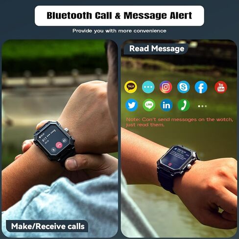 Njord Gear Indestructible Smart Watch for Men IP69K Waterproof Military Smartwatch for Android iOS Phones (Answer/Make Call) 680mAh Titanium Rugged Fitness Tracker With Heart Rate Blood Pressure SpO2 in Saudi Arabia