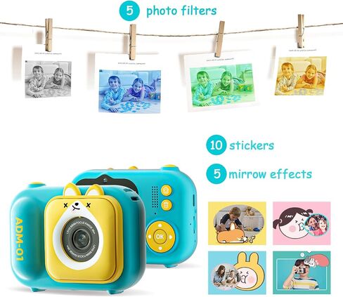 Kids Camera,Kids Camera for Girls,Kids Digital Camera Kids Video Camera for vlogging with 32GB SD Card,Toddler Toys Christmas Birthday Gifts for Girls Age 3-9 in Saudi Arabia