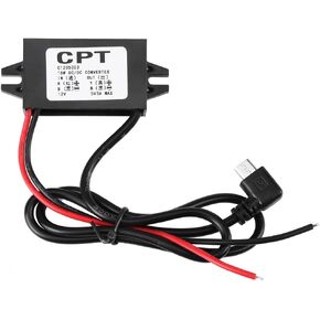 Estink Voltage Converter, DC to DC Converter Step Down Module Power Adapter DC-DC 12V to 5V 3A Micro USB Converter Voltage Step Down Connector Regulator for Car Smartphone Radio LED Display