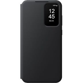 SAMSUNG Galaxy A35 5G S-View Wallet Phone Case, Protective with Closed Cover Screen Display, Finger Tap Control, Slim Design, Card Holder Pocket, US Version, EF-ZA356CBEGUS, Black