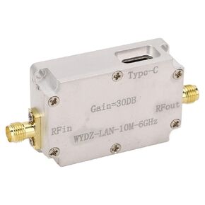 RF WideBand Amplifier High Gain Low Noise LNA for Radio, Stable, Ultra Broad Bands, 30dB Gain, Simple Installation