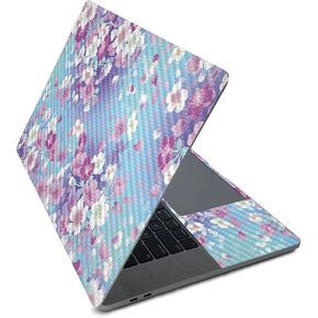 MightySkins Carbon Fiber Skin for Apple MacBook Pro 16" (2020) - Blue Petals | Protective, Durable Textured Carbon Fiber Finish | Easy to Apply, Remove, and Change Styles | Made in The USA