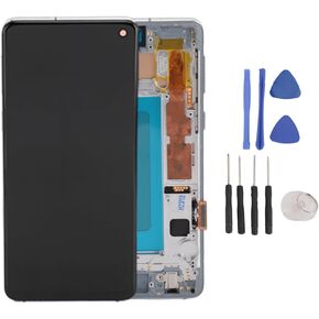 TFT Screen Replacement for Galaxy S10, LCD Digitizer Repair Kits for Galaxy S10 Screen Replacement with Frame and Repair Tools (Without Fingerprint Function)
