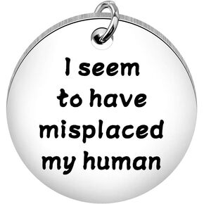 CENWA Cute Dog Cat ID Card Pet I Seem to Have Misplaced My Human Lost Find Sign Pet Tag