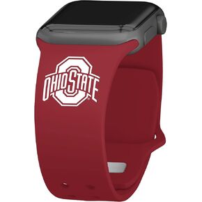 Affinity Bands Ohio State Buckeyes Silicone Sport Band compatible with Apple Watch