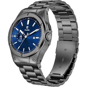 MioHHR Compatible for Google Pixel Watch 3 41mm / Pixel Watch 2 / Pixel Watch Band, Stainless Steel Case with Wristband Strap for Pixel Watch Men Women, Black