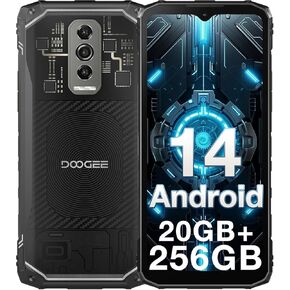 DOOGEE Blade 10 Ultra Rugged Phone Unlocked,20GB RAM+256GB ROM Android 14 System Rugged Smartphone,6.56''90Hz Display,50MP Camera,5150mAh Battery,IP68/IP69K Waterproof Phones, Face ID/NFC/GPS/OTG