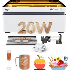 Vision 40W Laser Engraver, Diode Desktop Laser Cutter and Engraver Machine with Rotary for Tumblers Glass Mugs Cups Roller, Class 1 Enclosed Laser Cutting for Acrylic Wood Leather Metal