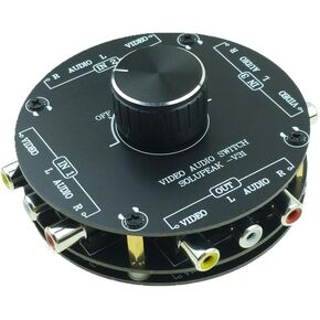 3-Way AV Switch RCA Switcher 3 in 1 Out Composite Video L/R Audio Selector Box for DVD STB Game Consoles