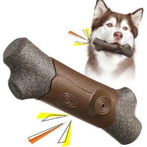 Dog Toy Squeak Beef Stick Dog Chew Toy Indestructible Dog Toys for Aggressive Chewers Interactive Dog Toys Cleaning Teeth Toothbrush Perfect for Medium, Large, Extra-Large Dog Breeds
