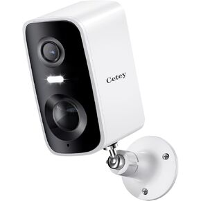 Solar Security Camera, 2K Outdoor Wireless Security Camera, IP66 Waterproof Outdoor Camera Wireless Camera, Motion Detection, Color Night Vision, PIR Sensor Wireless Security Camera