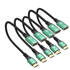HDMI Extender 1FT, Short 8K HDMI Extension Cable 8K@60Hz 4K@120Hz 48gbps, HDMI Male to Female Cord for X Box PS5/4 Ro ku TV Stick Blu Ray Player HDTV Laptop PC