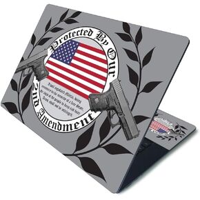 MightySkins Skin for Microsoft Surface Laptop 3 15" - Thin White Line | Protective, Durable, and Unique Vinyl Decal wrap Cover | Easy to Apply, Remove, and Change Styles | Made in The USA