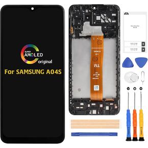 A-MIND for Samsung Galaxy A04s A047 Screen Replacement with Frame Touch Screen Digitizer SM-A047F SM-A047F/DS SM-A047F/DSN LCD Display Full Assembly Repair Kits,with Tools
