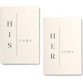 UNITED ESELL Modern Wedding Vow Books His and Hers - Bride and Wedding Notebook with 28 Pages - 5,9" x 3.9"- Great for Vow Renewal - Bridal Shower Gifts – Booklet - Bonus Time Capsule Love