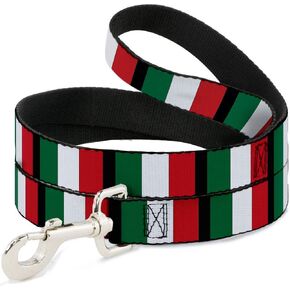 Dog Leash Italy Flags 6 Feet Long 1.5 Inch Wide