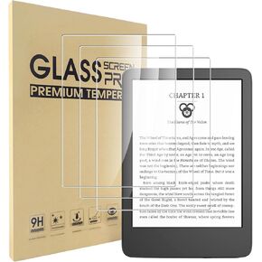 3-Pack Screen Protector Compatible with Kindle 6"/ Kids 6" (11th Generation, 2024/2022)/(10th Generation, 2019) / Paperwhite 6", [HD Clarity] [9 Hardness] Anti-Fingerprint Tempered Glass