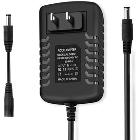 9V 2A Power Supply Adapter 2000mA Power Adapter 100-240V 50-60Hz AC to DC 9V Power Cord Adapter with 5.5 x 2.5mm 2.1mm Reverse Polarity Converter Cable, 9 Volt 2 Amp DC Power Supply