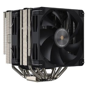 COOLLEO P60T V3 Black Performance Edition CPU Air Cooler,Full Electroplating Reflow Welding Process,Dual-Tower Booster Fan FDB Bearing PWM 1600RPM 275W TDP for AMD AM4/AM5 & Intel LGA 115X/1200/1700