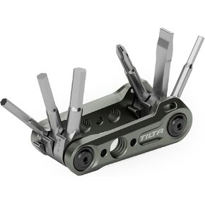 Tilta Multi-Functional Mini Tool Kit | Features Allen Keys and Screw Drivers | Compact & Lightweight | Compatible with Most Cages & Camera Systems (Titanium Grey) TA-MMT-TG