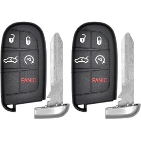 Key Fob Replacement for 2011-2018 Dodge Charger & Chrysler 300/ 15-18 Challenger/ 14-16 Dart Car Keyless Entry Remote Control, M3N-40821302 M3N40821302, 5 Btn, 2Pcs