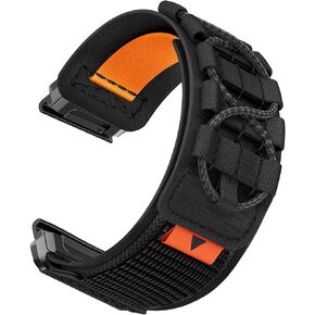 Abanen Military Tactical No-Buckle Designed Ultra Light Nylon Loop Sport Watch Bands for Garmin Fenix 8 47mm/ Fenix E 47mm/ epix Pro 47mm / Insintct 2 / Fenix 7 / Fenix 6 / Forerunner 965 / Quatix 7