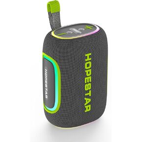 مكبر صوت بلوتوث لاسلكي من WorryFree Gadgets، مخرج 65 وات، بطارية 8000 مللي أمبير في الساعة، مصابيح RGB، أوضاع EQ، نطاق 10 متر من سلسلة Hopestar (رمادي)