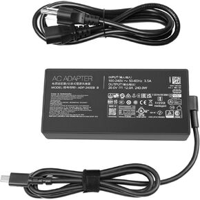240W Charger for Asus TUF Gaming A16 FA608 FA608W FA608WI FA608WV Asus ROG Zephyrus G16 GU605 GU605MY GU605MZ GU605M GU605MZ-XS96 GU605MY-XS96 FA608WI-AB96 FA608WV-DB94 adp-240eb b