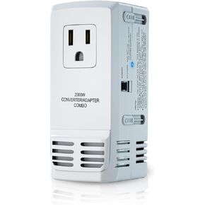 2000W Voltage Converter 220V to 110V Converter Step Down Voltage for European Travel, Universal Travel Adapter Power Converter Adapter Combo with Type A G I C
