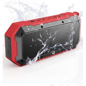 Bluetooth Jobsite Speaker with Magnet and Hook, 30H Working Time IPX6 Waterproof Speaker Plays Audio and Answers Calls Hands Free