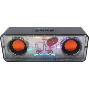 Portable Bluetooth Speaker - Wireless Dual Speakers | Small Bluetooth Speaker with Lights | AUX and TF Card Input | Gift Ideas