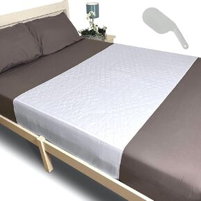 Washable Waterproof Incontinence Mattress Protector with Tucks – Reusable Twin 36 x 34 in Bed Pad for Adults Kids and Pets – Including Sheet Tuck in Tool