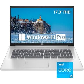 HP 2024 Newest 17 Business Laptop, 17.3" FHD IPS Display, 12th Gen Intel i3 1215U(Up to 4.40 GHz), 32GB RAM, 1TB SSD, Intel UHD Graphics, Anti-Glare, Fast Charge,HD Webcam, Wi-Fi, Windows 11 Pro
