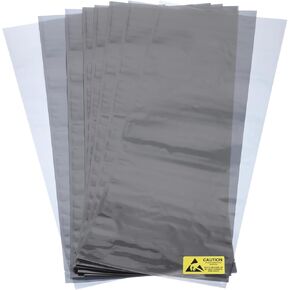 MECCANIXITY 20Pcs Anti Static Bags ESD Shielding Bag Flat Open Top Anti Static Bag for Electronic Devices 8.7x9.8 Inch(220 * 250mm)