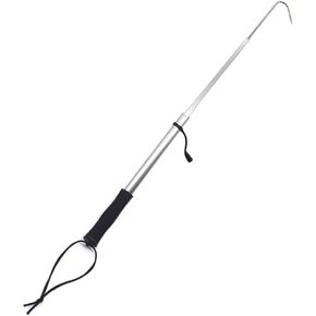 Telescopic Fishing Gaff with Super Sharp Spear Hook Lightweight Aluminium Alloy Hand with Soft EVA Nonslip Handle and Lanyard for Saltwater, Ice, Boat, Kayak Fishing, etc