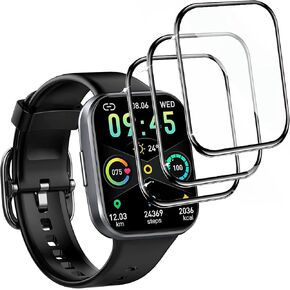 Compatible for MOLOCY Smart Watch Screen Protector, [3 Pack] Full Coverage TPU Clear Film Compatible with Nerunsa Q23/Dbasne Q23/Jugeman Q23 1.69"/MOLOCY Q23 1.69 Smart Watch (3 pack)