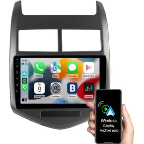 ASURE 9 inch Car Stereo Radio Upgrade for Chevy Sonic Aveo 2012-2016,4Core 2G+32G Android Car GPS Navigation Unit with Wireless Carplay,Android Auto,1280x800 HD Touchscreen Multimedia Video Player